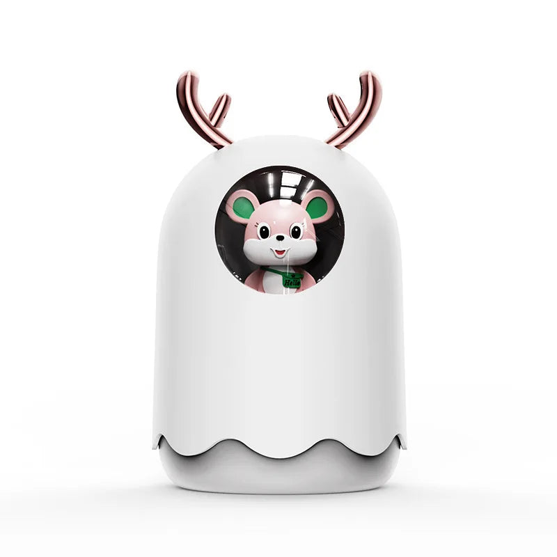 Lovely Kitty USB Air Humidifier Portable Car Aromatherapy Diffuser Fogger with Romantic Night Light 300Ml Humidificador Diffusor