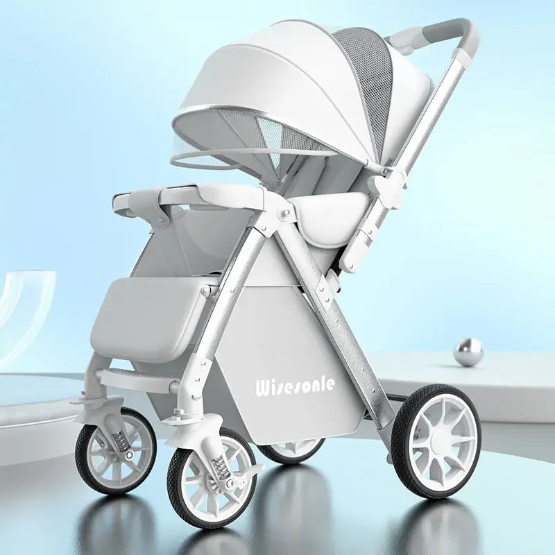 Lightweight Baby Stroller, High Landscape Stroller,Can Sit or Lie down in Both Directions,Suitable for Babies Aged 0-5 Years Old