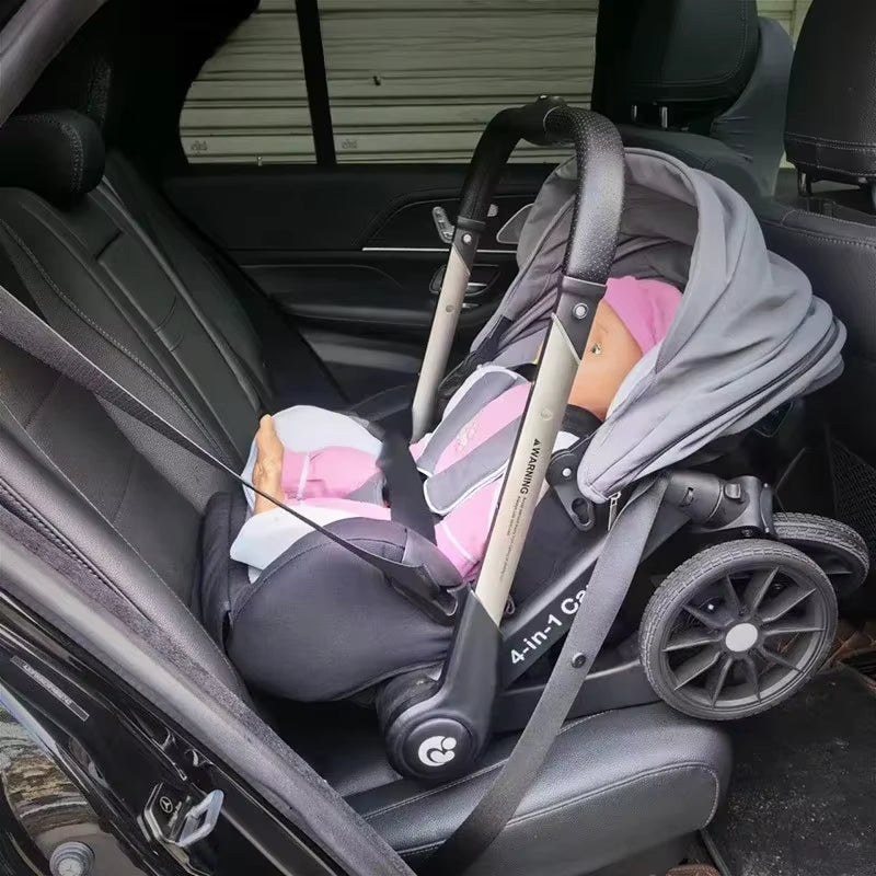4-In-1 Baby Two-Way Stroller Multifunctional Newborn Baby Stroller 3In1 Foldable Basket Type Seat Baby Carriage