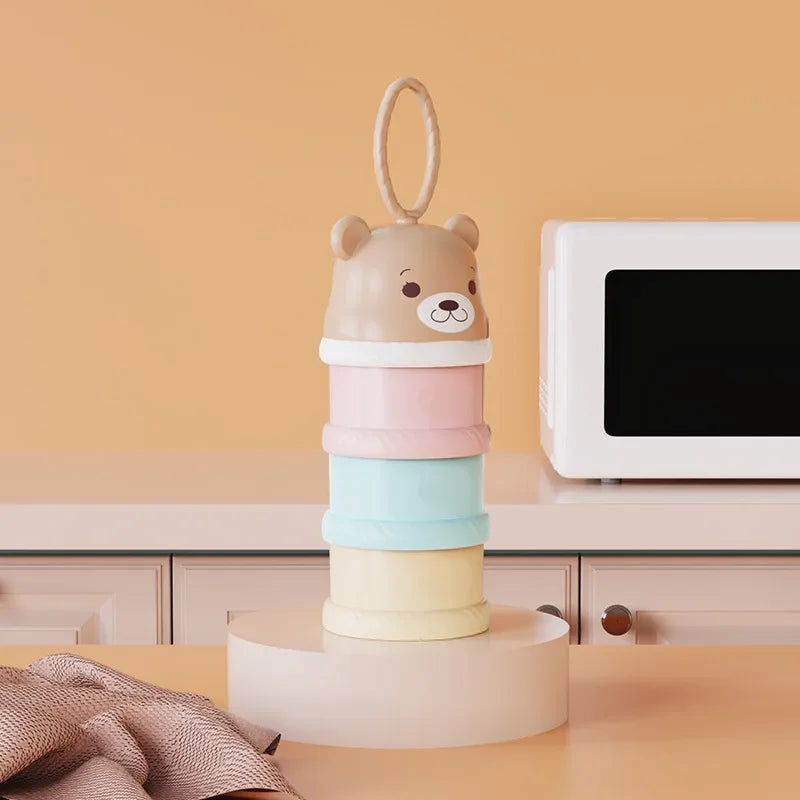 3 Grid Portable Milk Powder Box Container Toddle Baby Snacks Food Storage Box Formula Dispenser Milk Powder Bottles