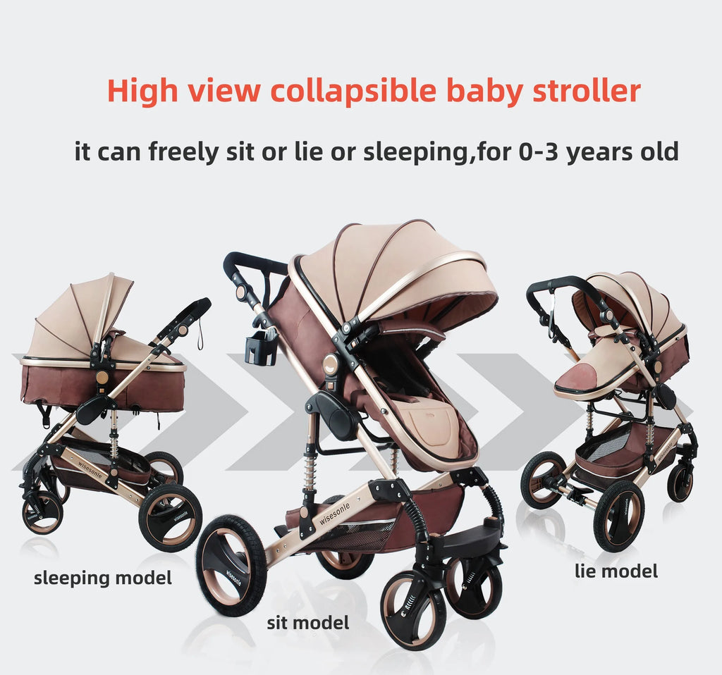 2025 Hot Selling Baby Stroller 3 in 1 Travel System , Lightweight Stroller Can Be Fold, High View Baby Stroller for You