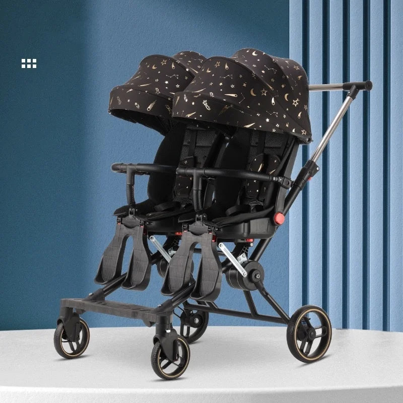 Top Selling Poussette Double Twin Baby Stroller ,Lightweight Strollers with High Quality,Mutifunction Twin Stroller