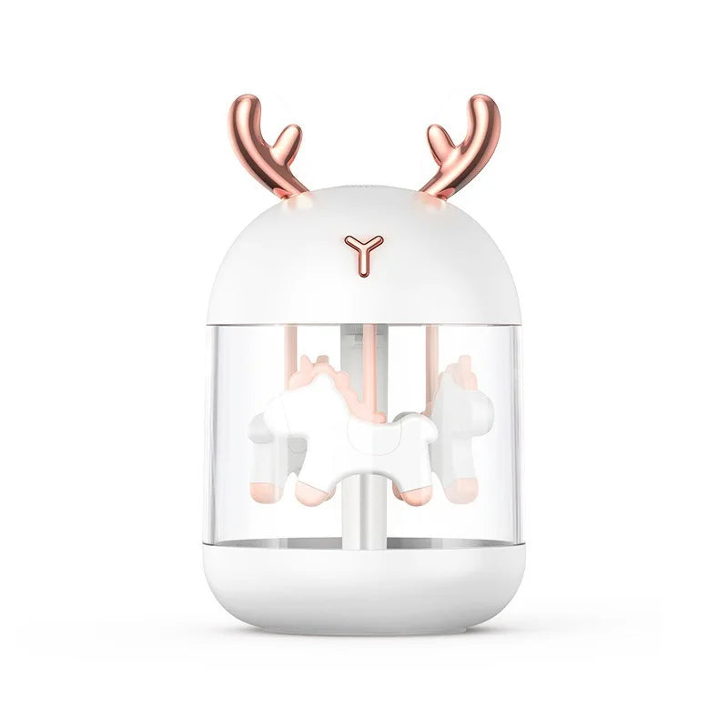 Lovely Kitty USB Air Humidifier Portable Car Aromatherapy Diffuser Fogger with Romantic Night Light 300Ml Humidificador Diffusor