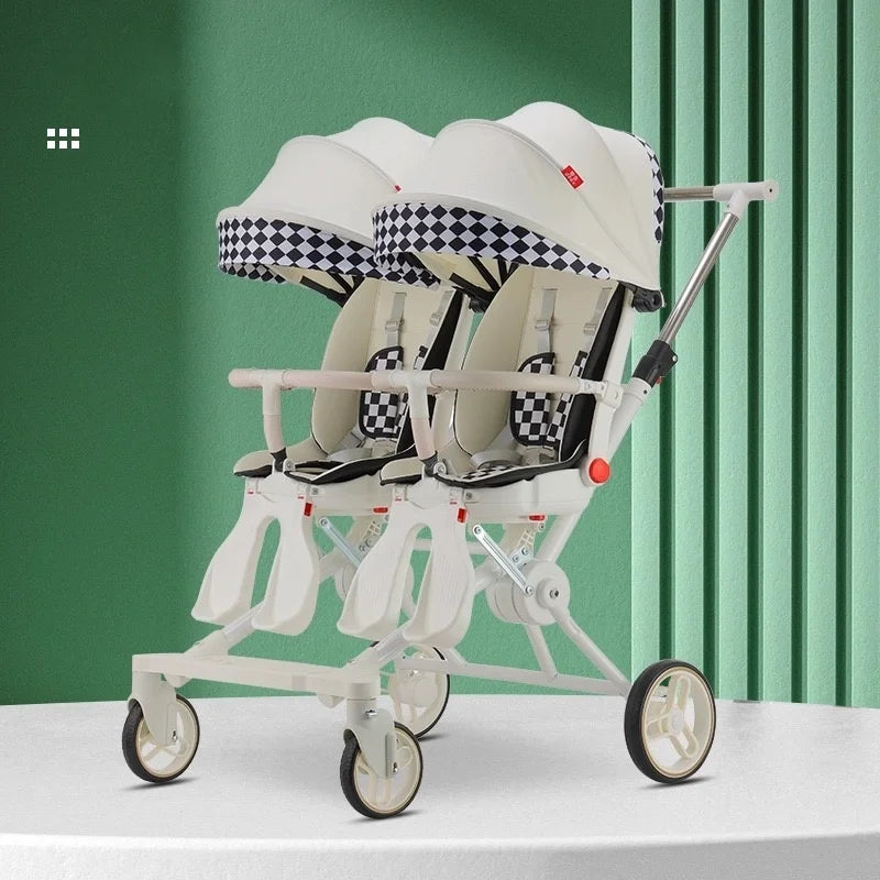 Top Selling Poussette Double Twin Baby Stroller ,Lightweight Strollers with High Quality,Mutifunction Twin Stroller