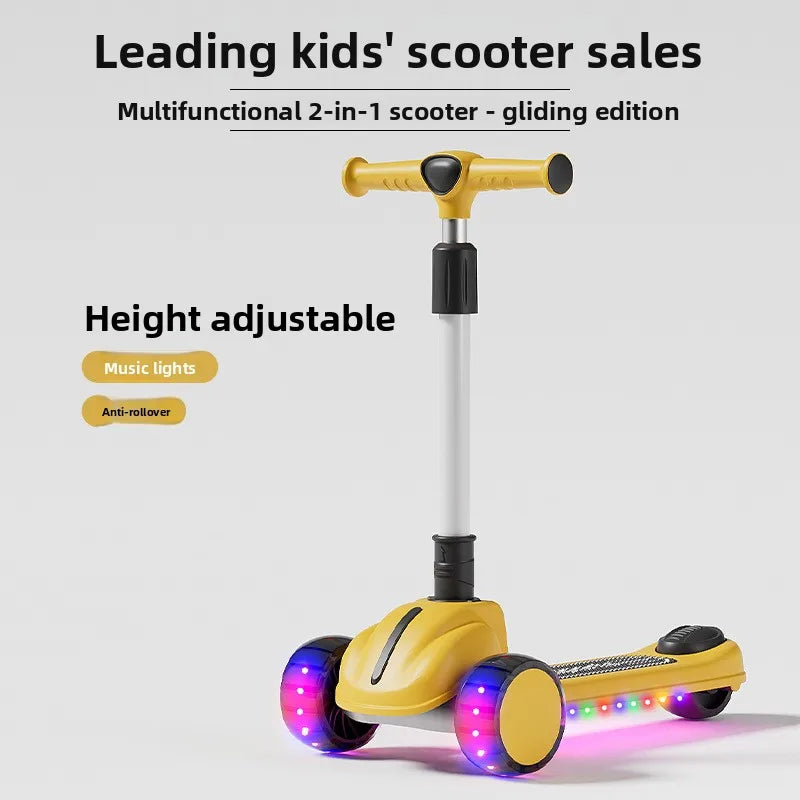 3-In-1 Children'S Scooter: a Scooter for Boys and Girls That Can Be Sat on or Ridden