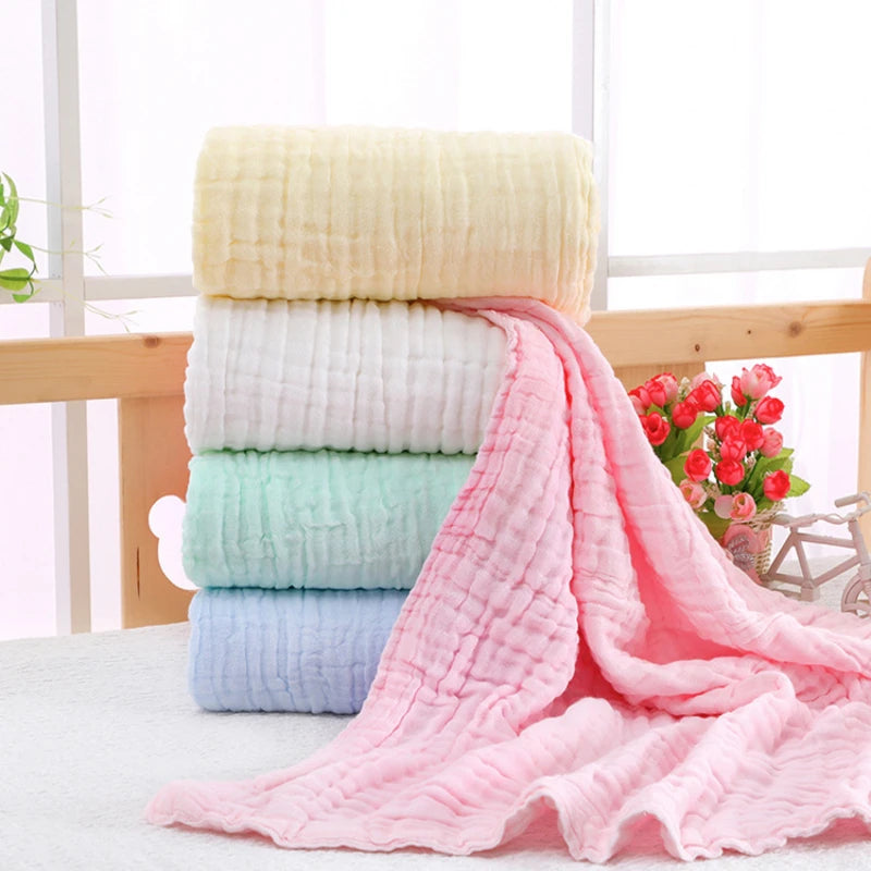 Organic Cotton Blanket Newborn Baby Stuff Muslin Swaddle Wrap Bedding Receiving Blankets Soft 6 Layer Gauze Sleeping Bath Towel