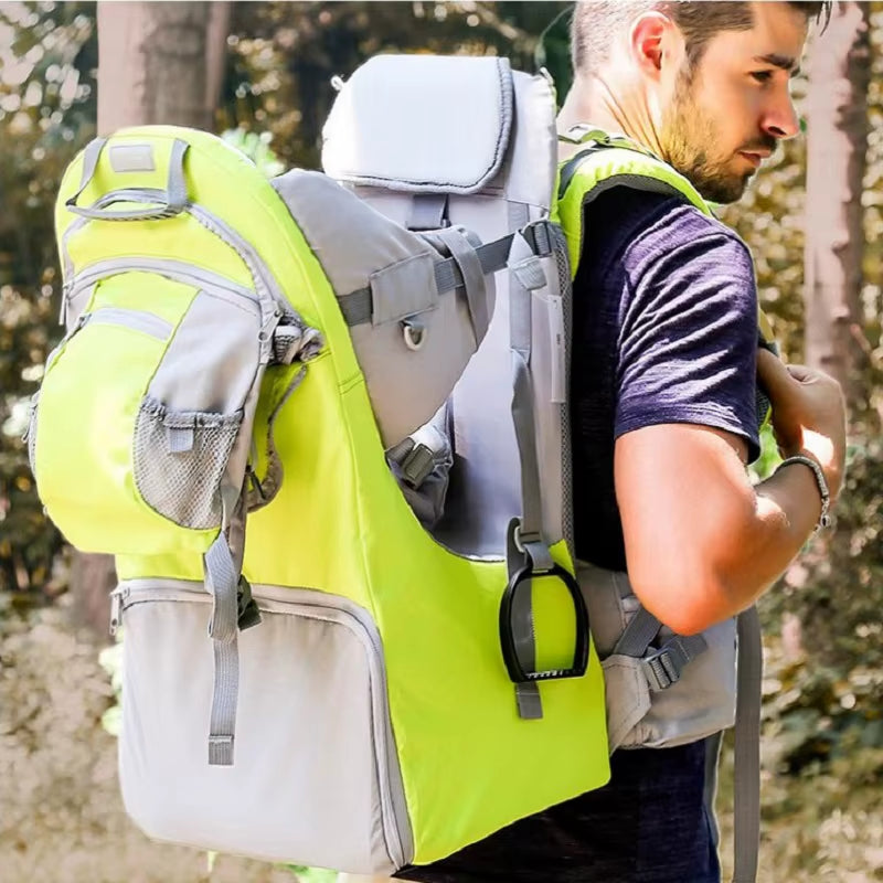 Baby Backpack Carrier,Ergonomic Childcarrier Hiking with Sun Canopy,Safe Toddler Hiking Backpack Carrier with Large Storage Spac