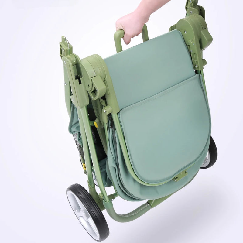 2 in 1 Portable Multifunctional Baby Stroller High Landscape Pram Carriage Basket Baby Carriage Baby Stroller 0 to 3 Years