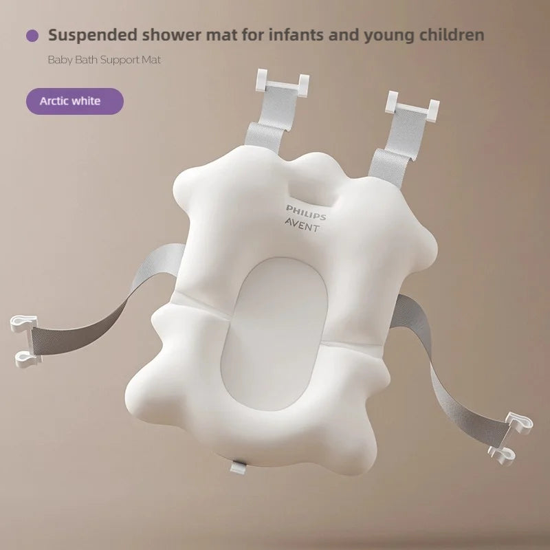 AVENT Baby Bath Seat Mat Infant Anti-Slip Soft Comfort Body Cushion Foldable Bath Tubpad Chair Newborn Bathtub Pillow