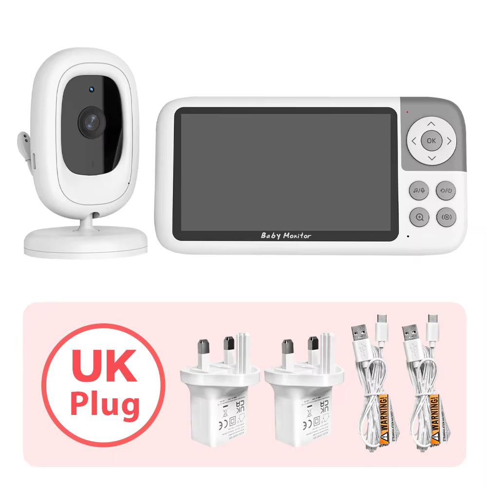 5'' Video Baby Monitor Camera 720P 3X Digital Zoom Two Way Audio Auto Night Vision 300M Transmission Security Camera