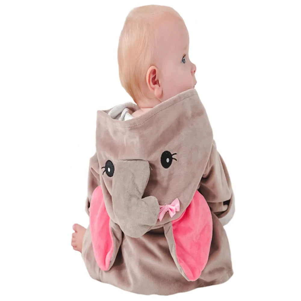 Baby Boy Bathrobe Hooded Towels Unisex Infant Bath Robe Towel for Toddle Terry Ultra Absorbent Durable Blankets