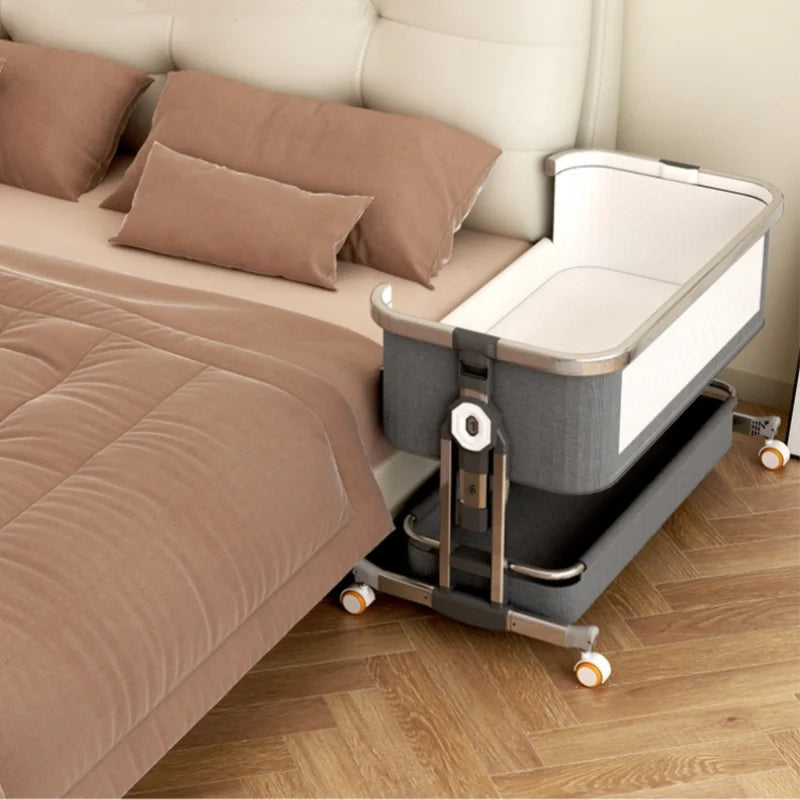0-2 Years Old Crib Removable Portable Baby Bassinet Adjustable Height Foldable Multi-Functional New Child Splice Queen Bed