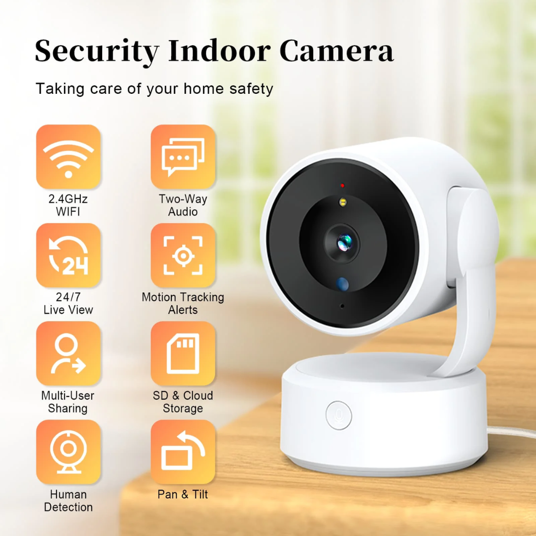 Tuya WIFI IP Camera Indoor 2K Baby Monitor Two Way Talk Smart Home 4X Zoom PTZ 360° Surveillance Cameras Support Alexa Google