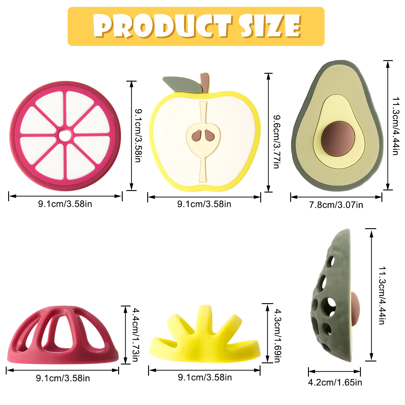 Color Kids New 1PCS Baby Silcone Teether Toys Vegetable Fruit Shape Baby Teething Toys Molar Sensory Toys Kids Toys Baby Stuff