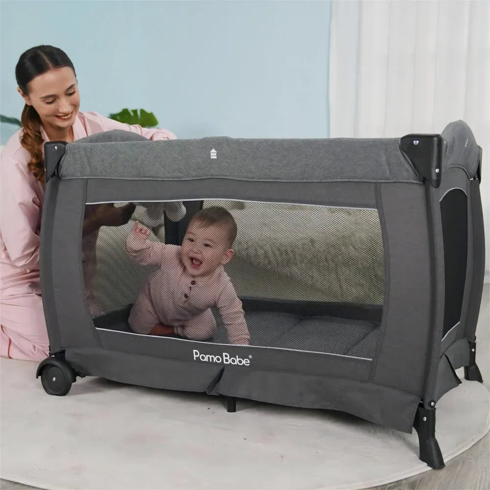 For Baby & Toddler, Bassinet, Mattress, Changing Table for Newborn Deluxe Nursery Center, Foldable Playard