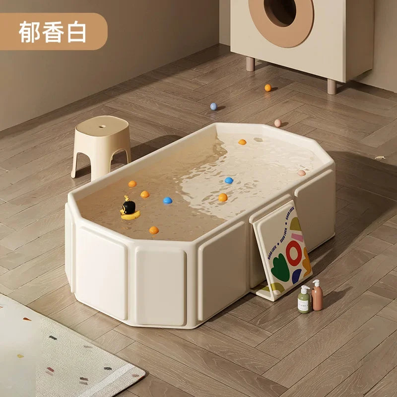 Baby Bath Tubs Folding Durable Baby Tub Portable PVC Thicken SPA Hot Large Tubs with Shower Car Use Newborn Child Bathtub ﻿