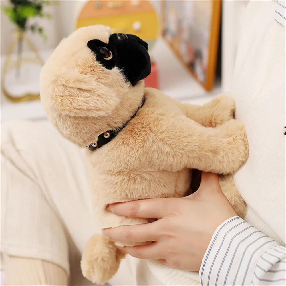 23CM Simulation Puppy Dog Plush Toys Soft Stuffed Animal Doll Cute Sitting Schnauzer Shar Pei Bulldog Husky Peluche Toys Gifts