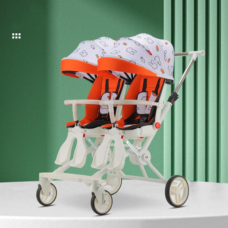 Top Selling Poussette Double Twin Baby Stroller ,Lightweight Strollers with High Quality,Mutifunction Twin Stroller
