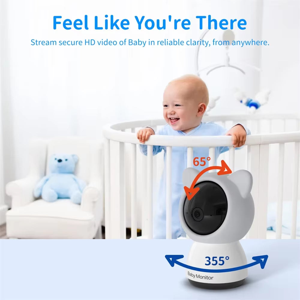5 Inch Wifi Baby Monitor HD LCD Babyphone Video Baby Camera Nanny Mobile Phone APP Control PTZ Lullabies for New Born