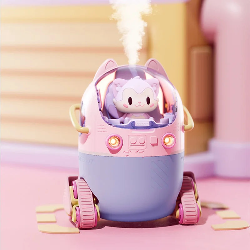 Lovely Cartoon Air Humidifier USB Electric Ultrasonic Mist Aroma Diffuser with Warm Light for Home Office Desk Mini Humidifier