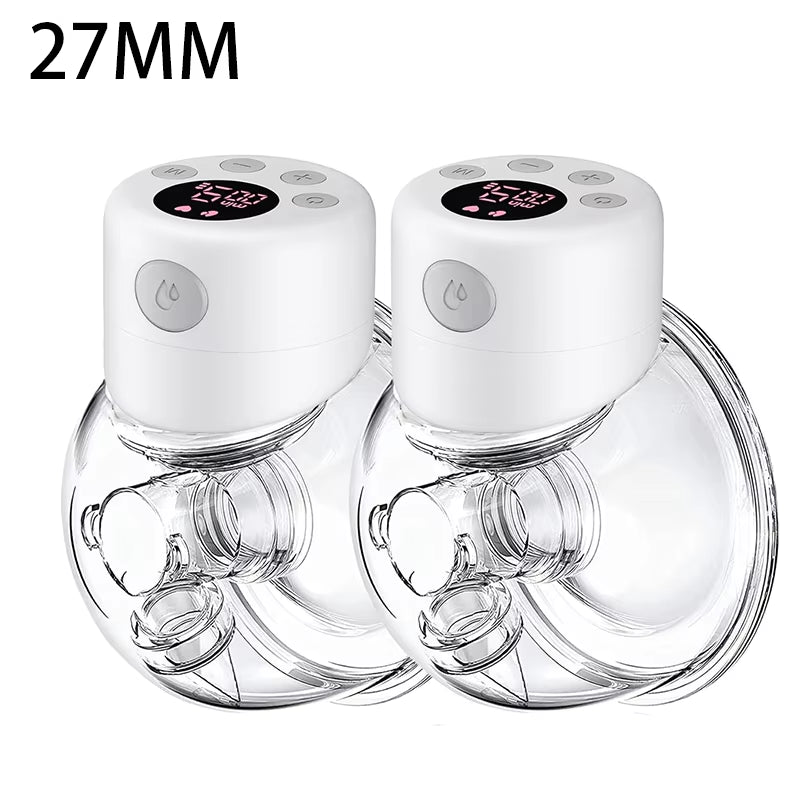 S12 Double / Single Electric Breast Pumps, Hands-Free Poratable Mom Milk Puller Pump, Slient Breastfeeding Pump for Baby