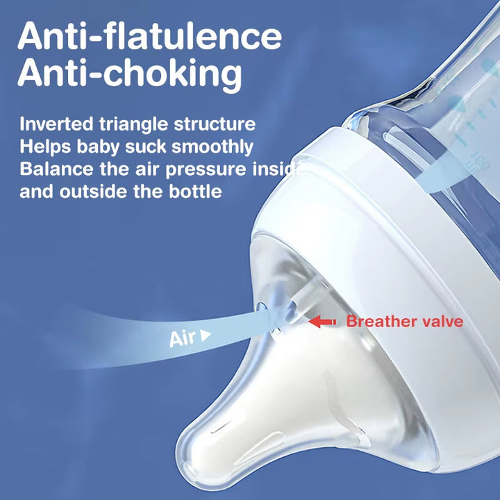 MAMIJOY Anti-Choke Baby Bottle Newborn Glass Bottles 90/160ML Anti-Flatulence Milk Feeding Bottles Infant BPA Free 0-3 Month