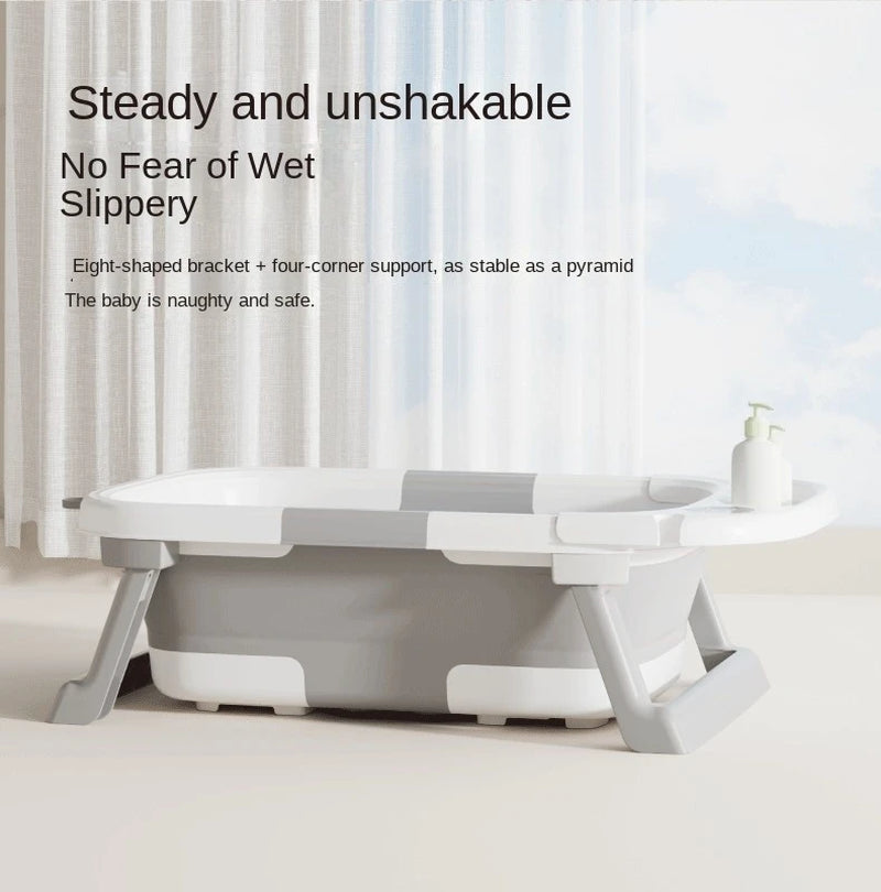 Real-Time Digital Temperature Sensitive Portable Folding Silicone Children'S Bath Tub Toddler Household Bathroom