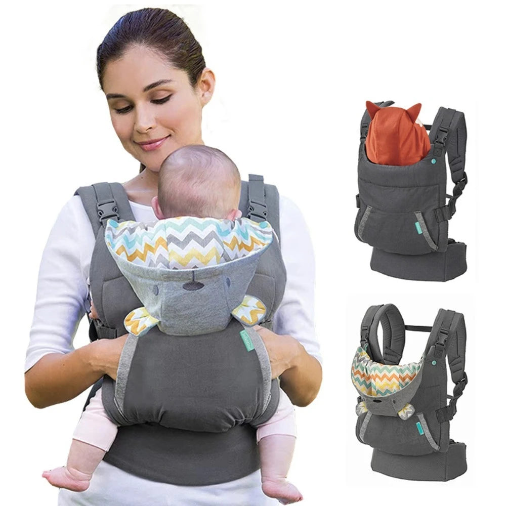 Complete All Seasons Ergonomic 6-In-1 Baby Carrier Infant to Toddler with Lumbar Support,360 Degree Baby Wearing & Multi-Positio