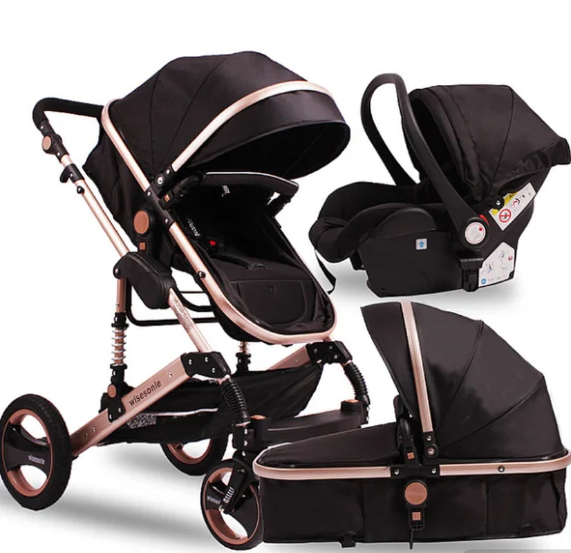 2025 Hot Selling Baby Stroller 3 in 1 Travel System , Lightweight Stroller Can Be Fold, High View Baby Stroller for You