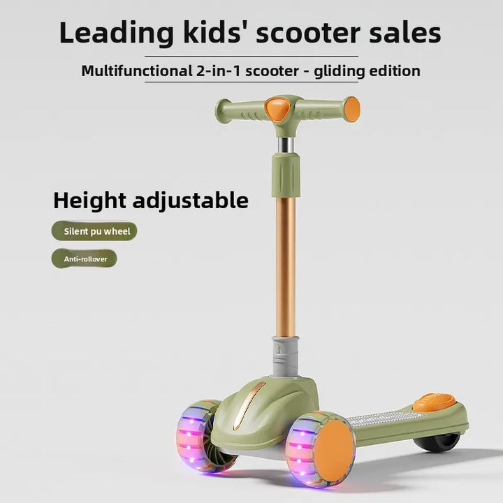 3-In-1 Children'S Scooter: a Scooter for Boys and Girls That Can Be Sat on or Ridden
