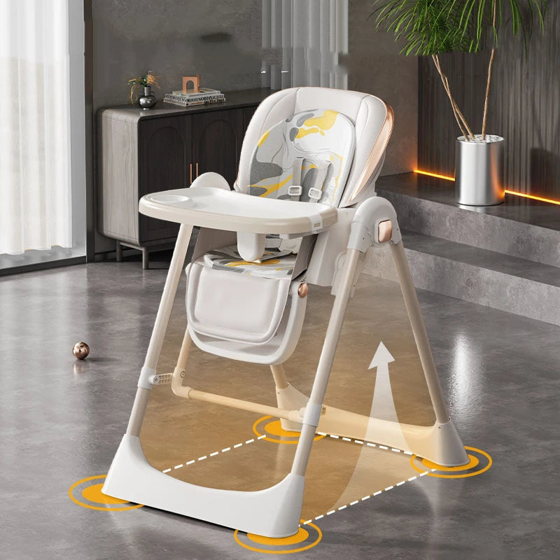 New Two-In-One Baby Dining Chair Baby Rocking Chair Multi-Function Baby Dining Chair Adjustable Height Backrest and Footrest
