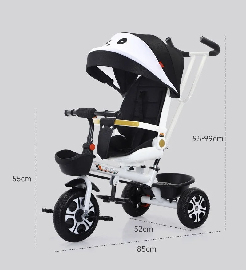 High Quality Poussette Bébé, Baby Tricycle Stroller for 1-3-6 Year Old,Multifunctional Can Lie down Children'S Tricycle Stroller