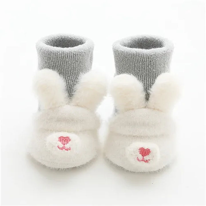 Newborn Baby Girl Boy Socks anti Slip Cute Soft Cartoon Winter Thick Warm Terry Infant Socks for Baby Girls Boys 0-3Year