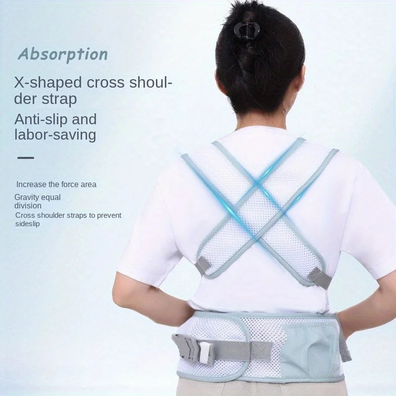 Polyester Cotton Waist Stool, Baby Carrier, Breathable Baby Hug, Support, Sitting Stool, Dual-Use, Outdoor Baby Carrying Tool