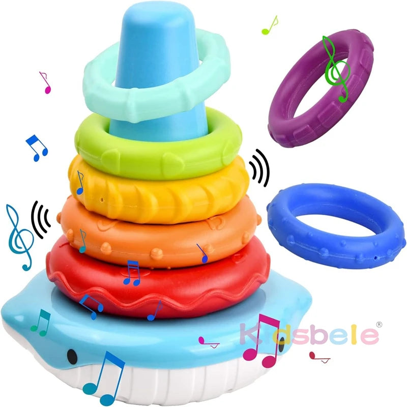 Pyramidation Stacking Toy Sorting Stacking Tower Early Education Toy Sensory Montessori Toys Soft Building Blocks Toddlers