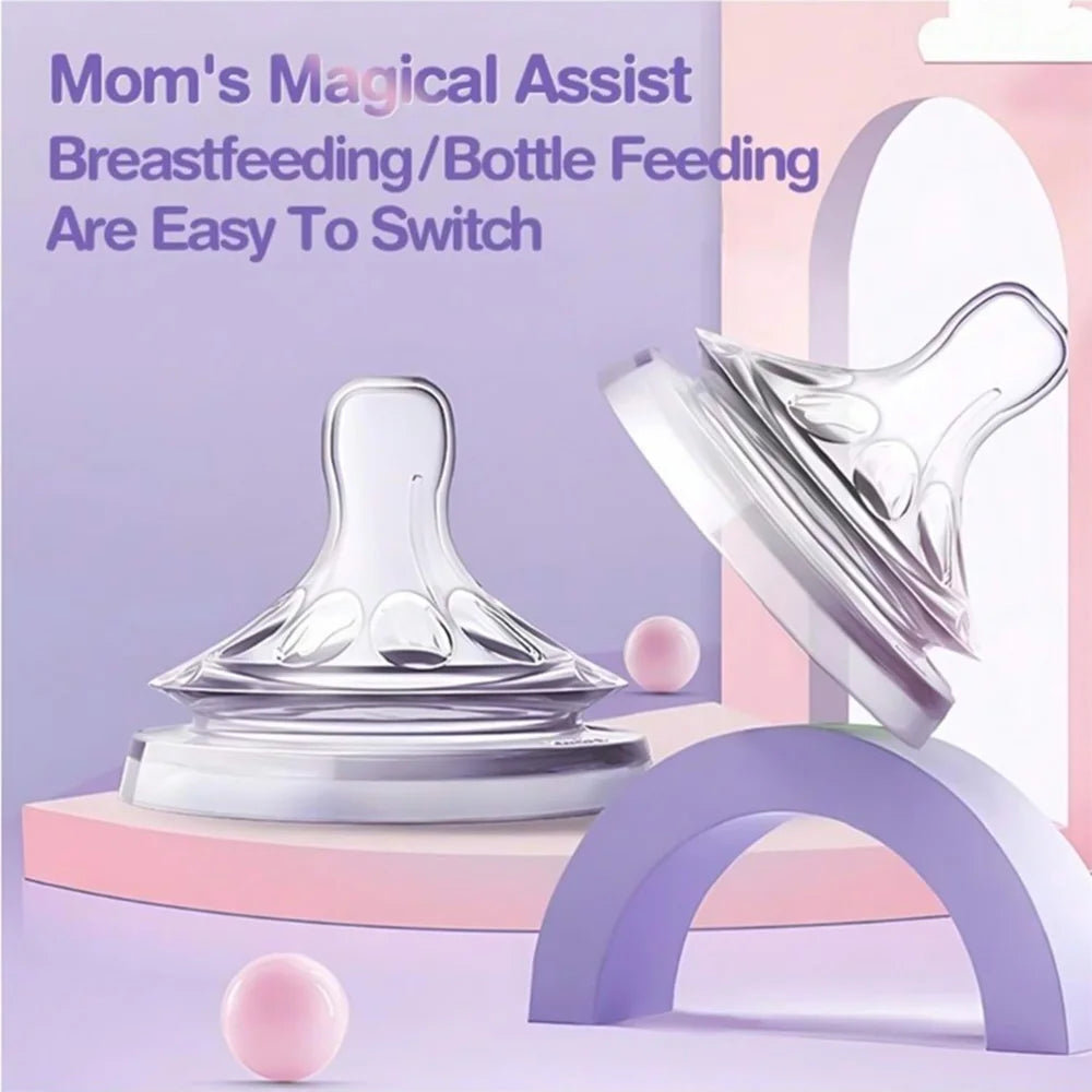 260ML 0-6 Months Baby Bottle Curved Large Capacity, High Temperature Resistance, Drop Resistance and Anti-Flatulence