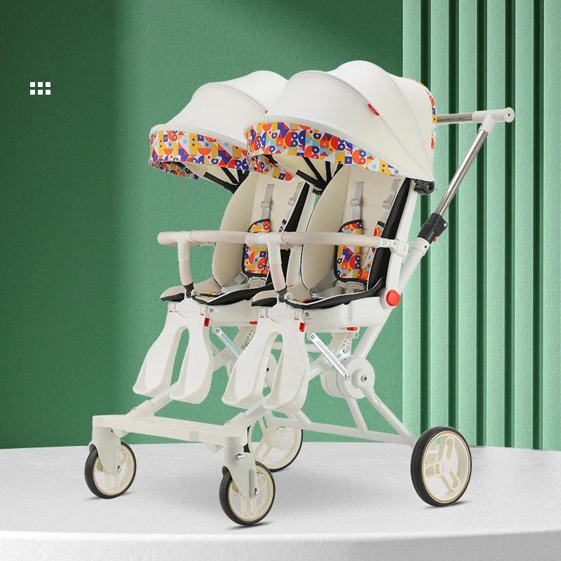 Top Selling Poussette Double Twin Baby Stroller ,Lightweight Strollers with High Quality,Mutifunction Twin Stroller