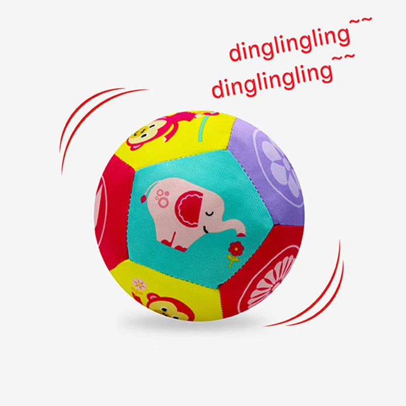 Brain Developmental Bumpy Ball Rattle Easy to Grasp Bumps Help Develop Motor Skills Cloth Touch Sensory Educational Toy for Baby
