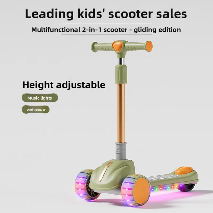 3-In-1 Children'S Scooter: a Scooter for Boys and Girls That Can Be Sat on or Ridden