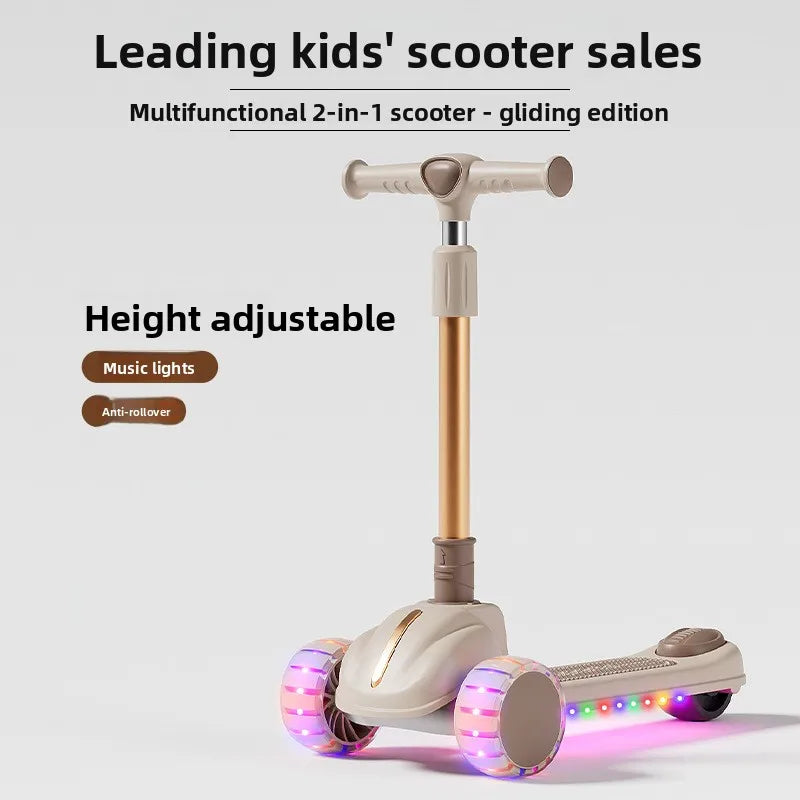 3-In-1 Children'S Scooter: a Scooter for Boys and Girls That Can Be Sat on or Ridden