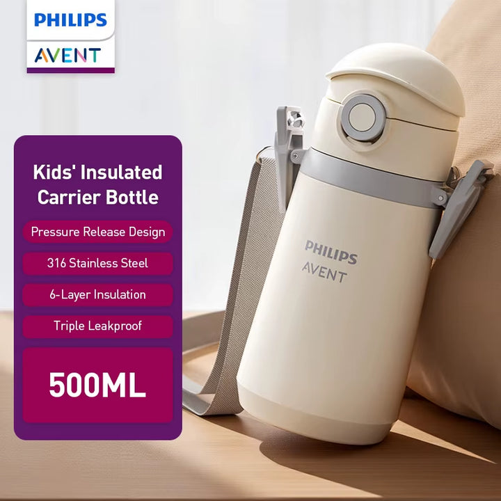 Philips  Kids' Insulated Carrier Bottle 6-Layer Vacuum Insulated Water Bottle Multiple Options Available