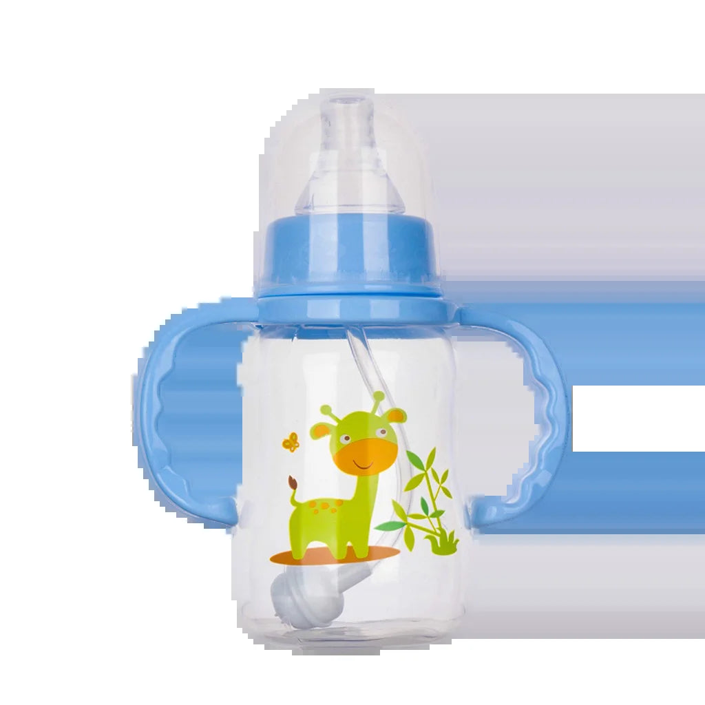 240Ml Newborn Cartoon Bottle, Bpa-Free, Cartoon Shape Baby PP Bottle, Drop-Proof and Leak-Proof Baby Feeding Bottle