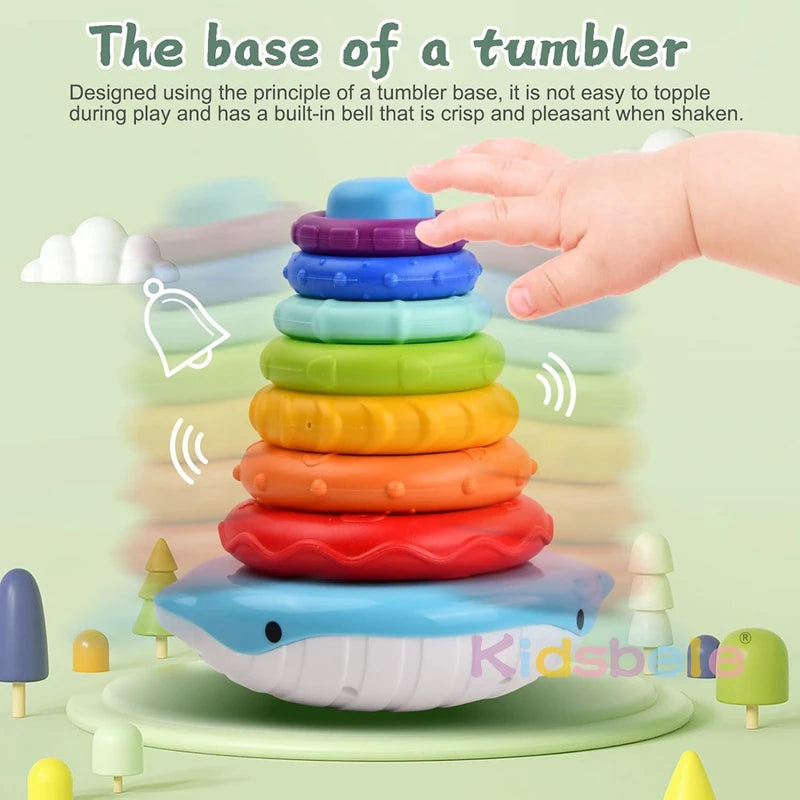 Pyramidation Stacking Toy Sorting Stacking Tower Early Education Toy Sensory Montessori Toys Soft Building Blocks Toddlers