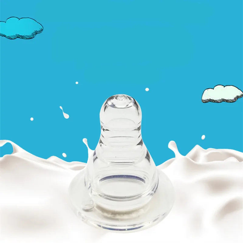 Natural Flow Replacement Nipple for Milk Nursing Bottle Baby Feeding Bottle Standard Size Soft Teats Pacifier Nipple S/M/L/XL