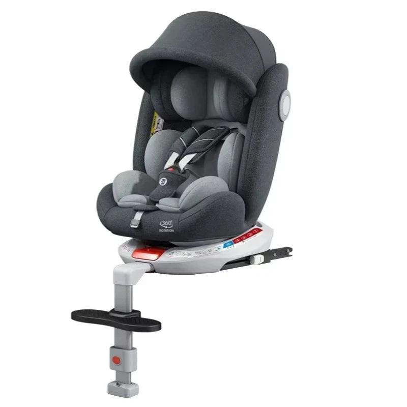 Child Car Seat with Leg Support 360° Swivel Adjustable Backrest Car Safety Seat 0-4 Years Old Infant Child Safety Seat