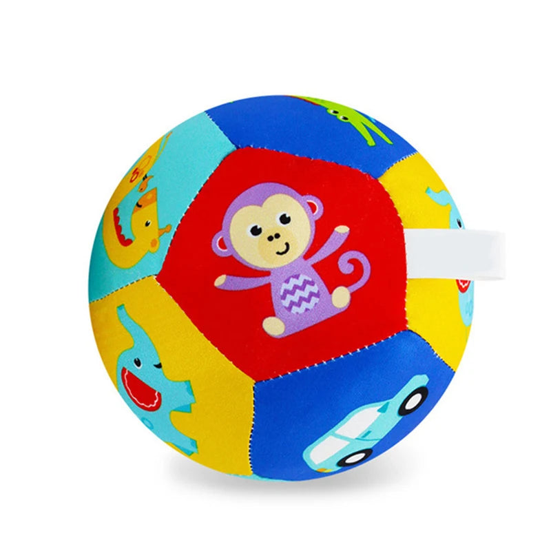 Brain Developmental Bumpy Ball Rattle Easy to Grasp Bumps Help Develop Motor Skills Cloth Touch Sensory Educational Toy for Baby