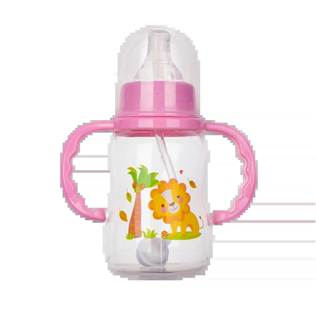 240Ml Newborn Cartoon Bottle, Bpa-Free, Cartoon Shape Baby PP Bottle, Drop-Proof and Leak-Proof Baby Feeding Bottle