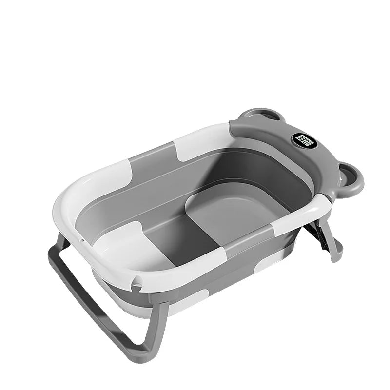 Temperature Sensing Baby Bath Tub Folding Portable Newborn Bathtub Baby Care Infant Bath Products Baby Shower Item