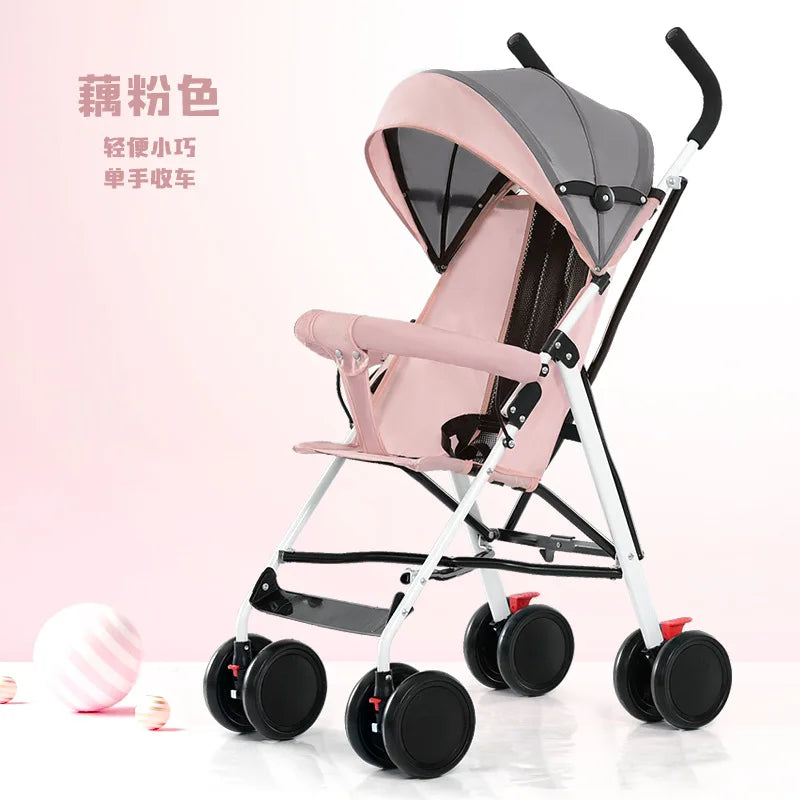 Baby Stroller Can Only Be Sat on Lightweight Folding Baby Stroller Goes Out Multi-Functional Children'S Simple Baby Walking
