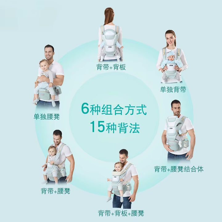 Ergonomic Newborn Baby Carrier Waist Stool Backpack Shoulder Swaddle Sling Wrap Infant 0 to 36 Months Carrier Stool Baby Hipseat